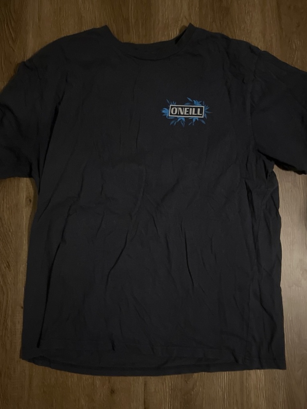 O'Neill Black Short-Sleeve Tee with Blue Logo